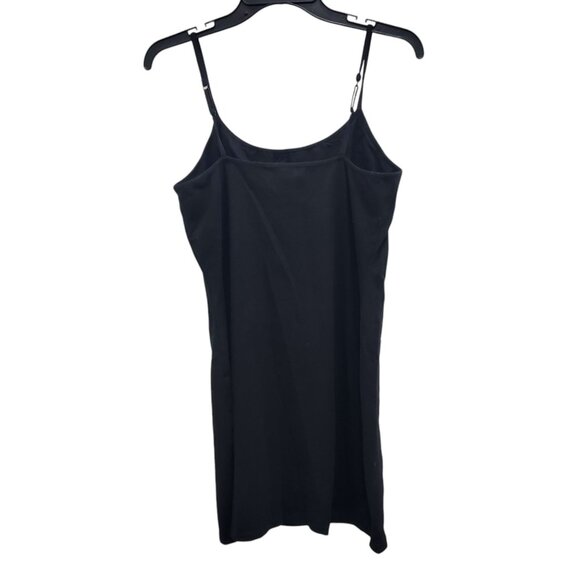 Express Women's Y2K Black Built In Shelf Bra Bodycon Mini Cami Slip Dress Size L - Picture 6 of 6